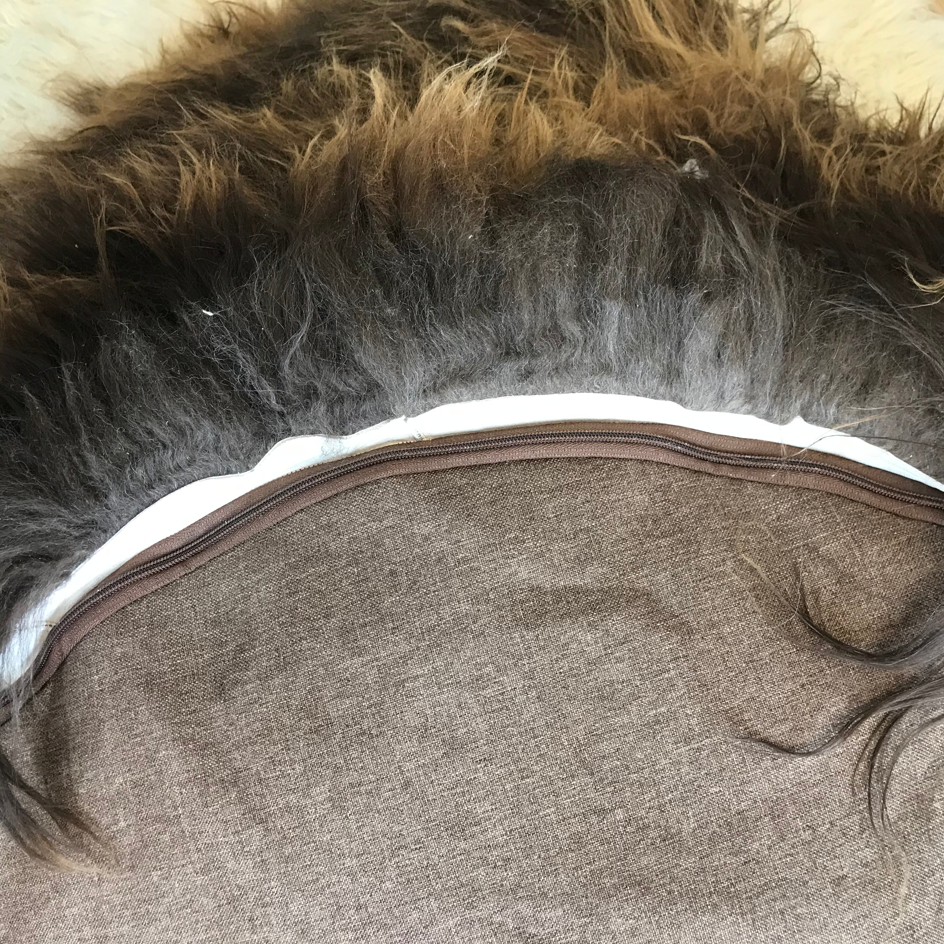 Adult Sheepskin Bean Bag | Icelandic | Rusty Brown - Image 3