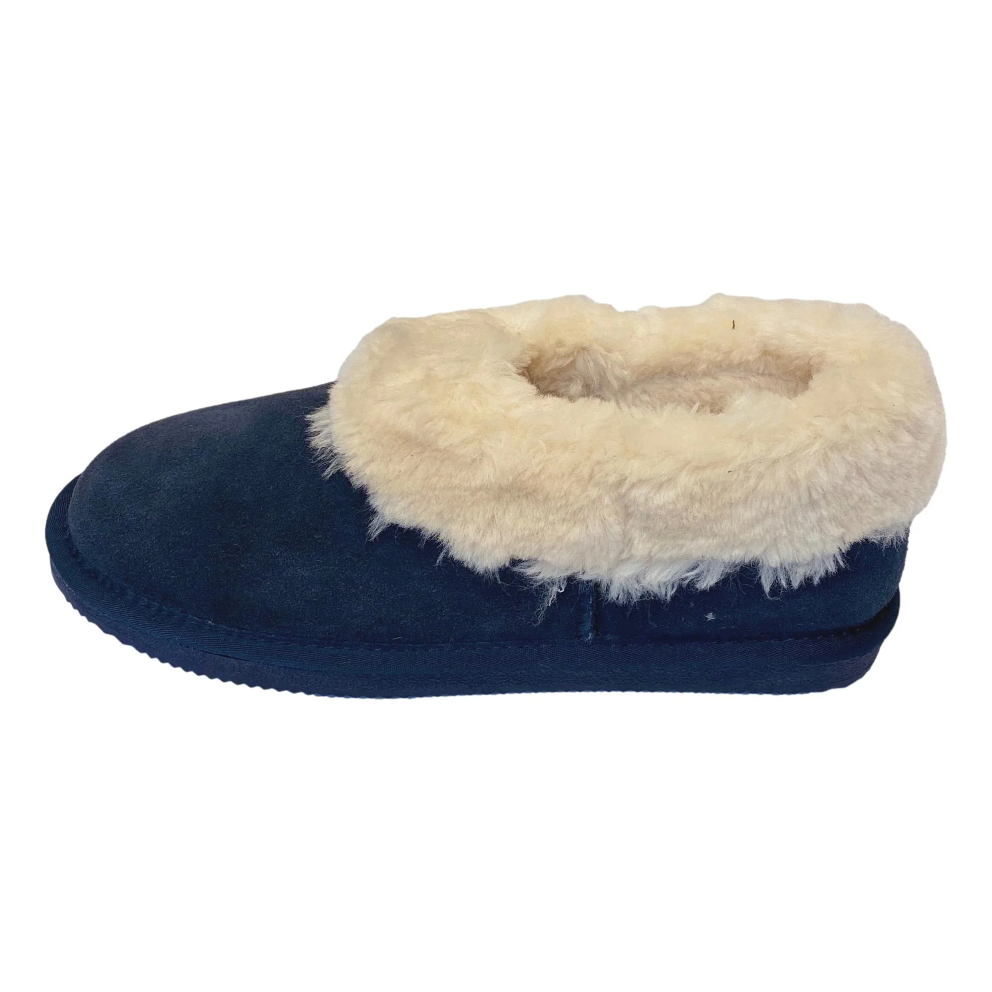 Deluxe Ladies 'Alice' Lambswool Slipper Boot - Navy - Image 7