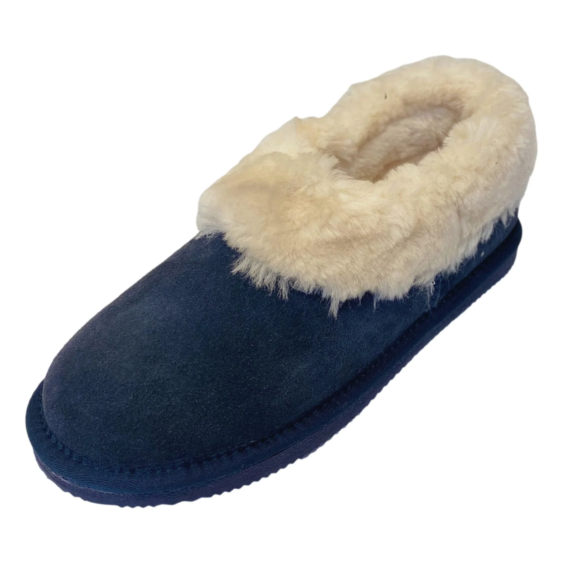 Deluxe Ladies 'Alice' Lambswool Slipper Boot - Navy - Image 8