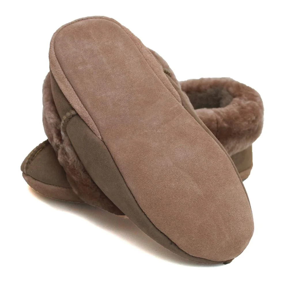 Deluxe Ladies 'Amelia' Sheepskin Slippers - Mink - Image 4