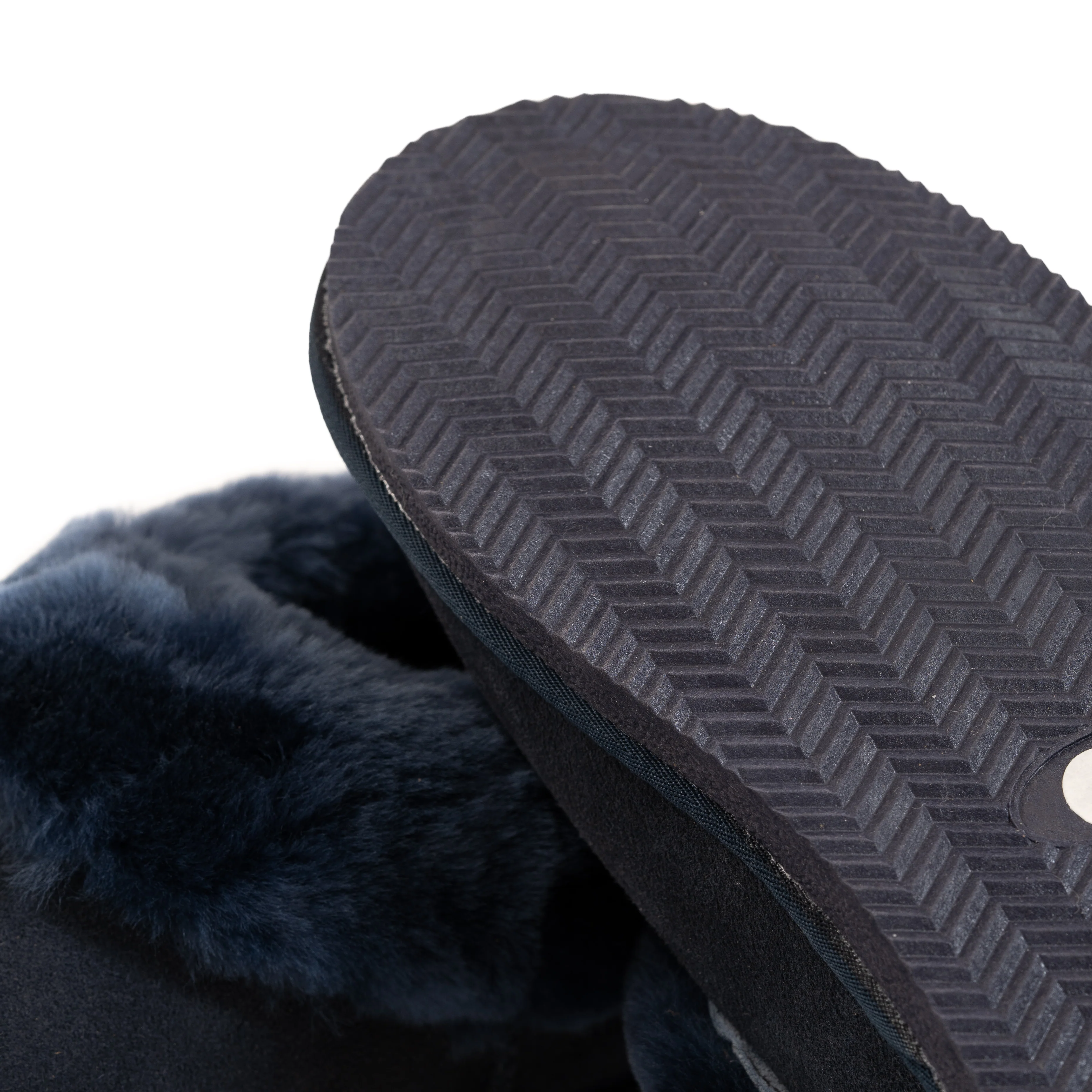 Deluxe Ladies 'Beccy' Sheepskin Slipper Boot - Navy - Image 5
