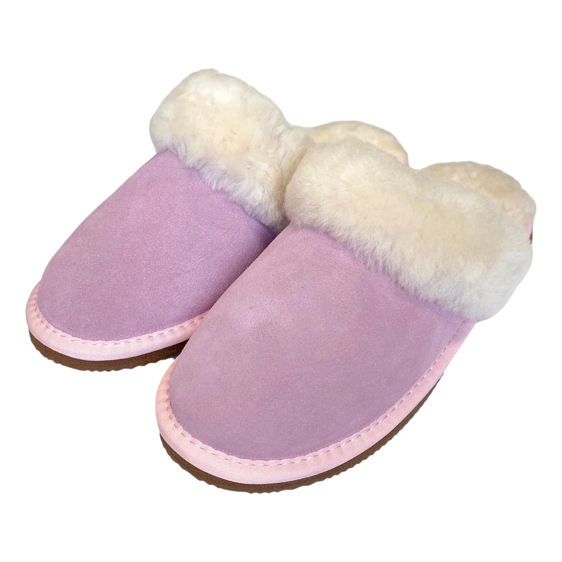 Deluxe Ladies 'Daisy' Sheepskin Slipper Mule - Rose - Image 4