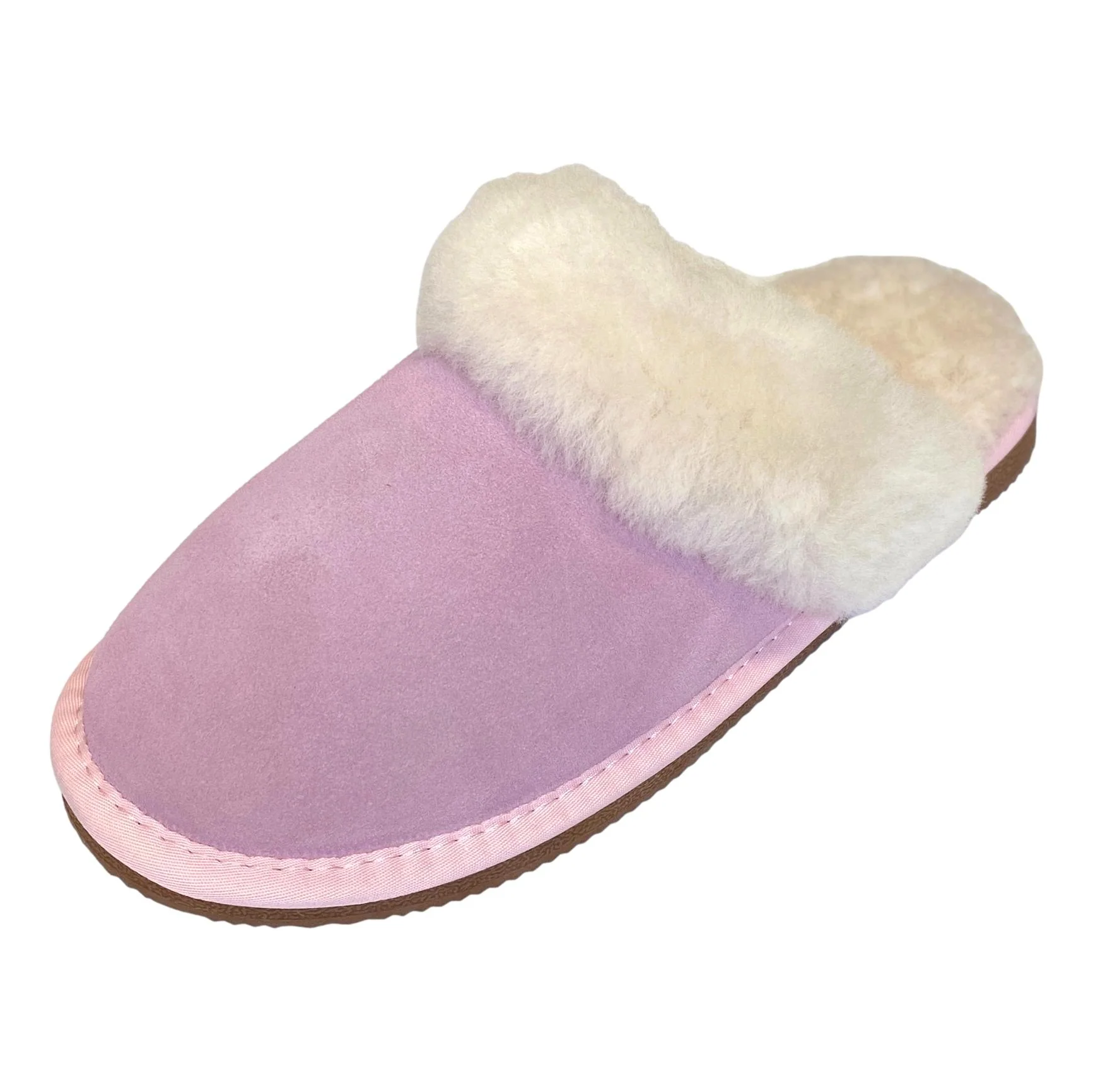 Deluxe Ladies 'Daisy' Sheepskin Slipper Mule - Rose - Image 6