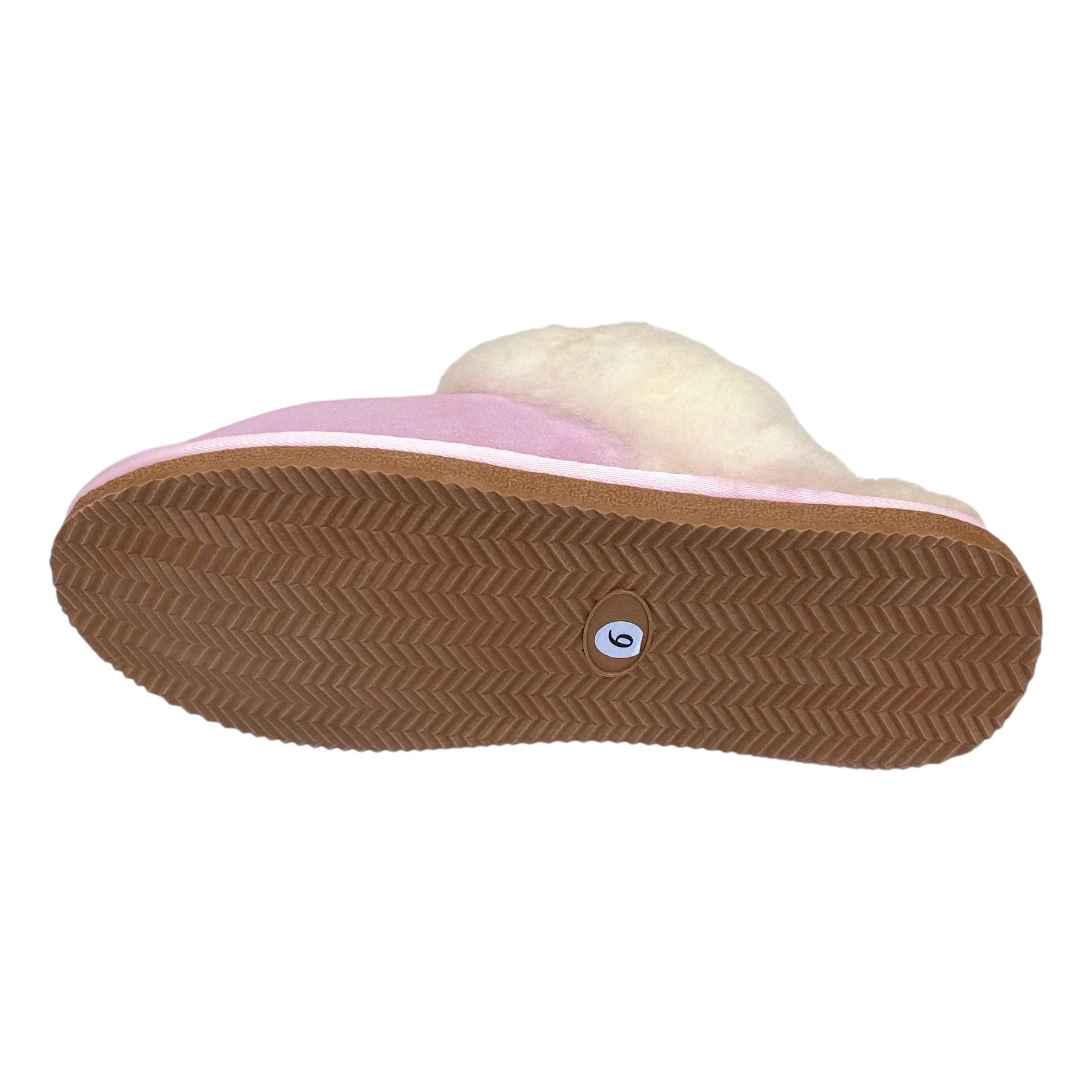 Deluxe Ladies 'Daisy' Sheepskin Slipper Mule - Rose - Image 7
