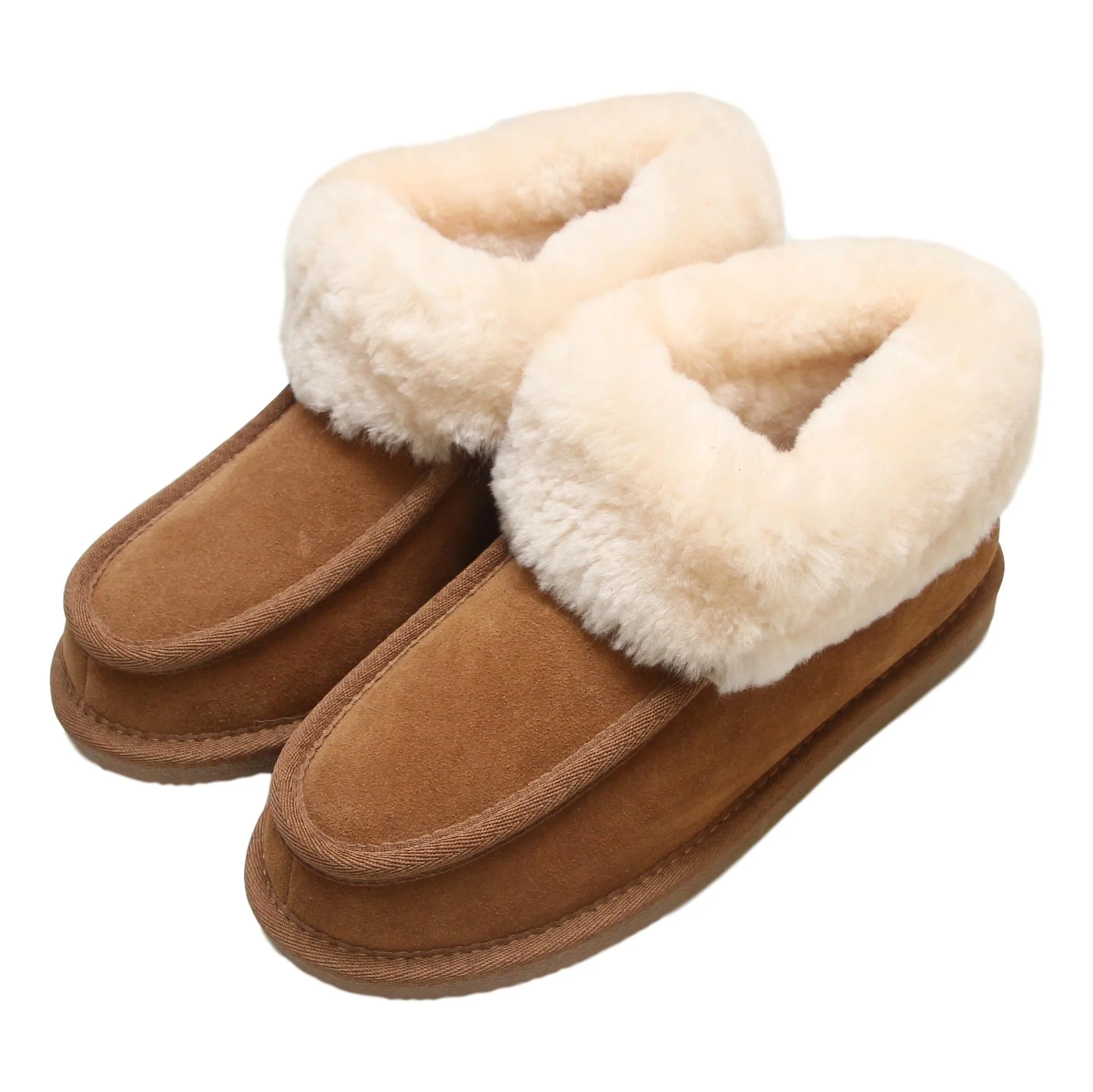 Deluxe Ladies 'Madison' Sheepskin Slipper Boot - Chestnut - Image 5