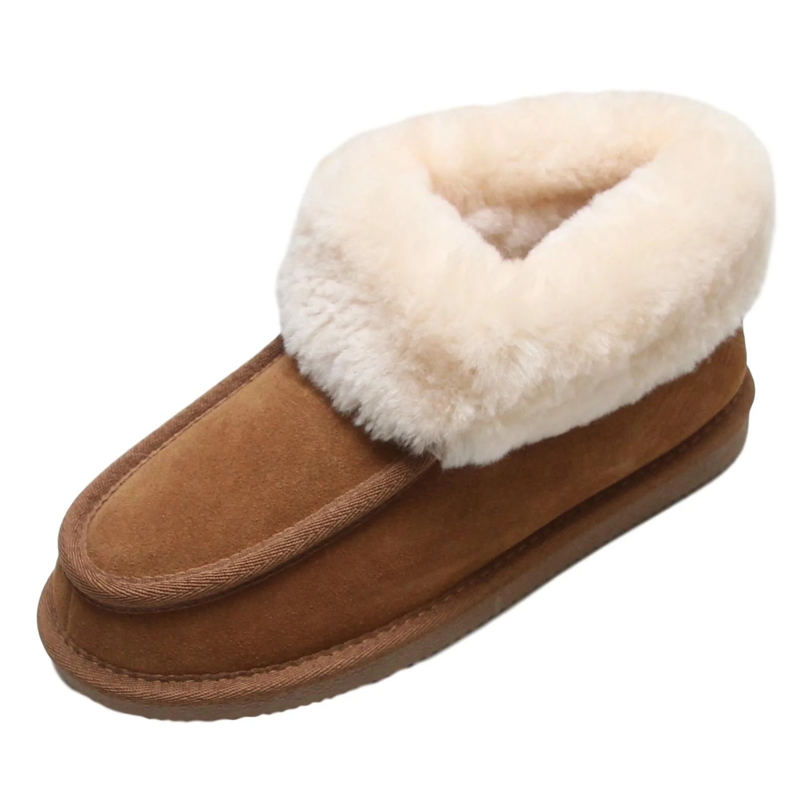 Deluxe Ladies 'Madison' Sheepskin Slipper Boot - Chestnut - Image 7