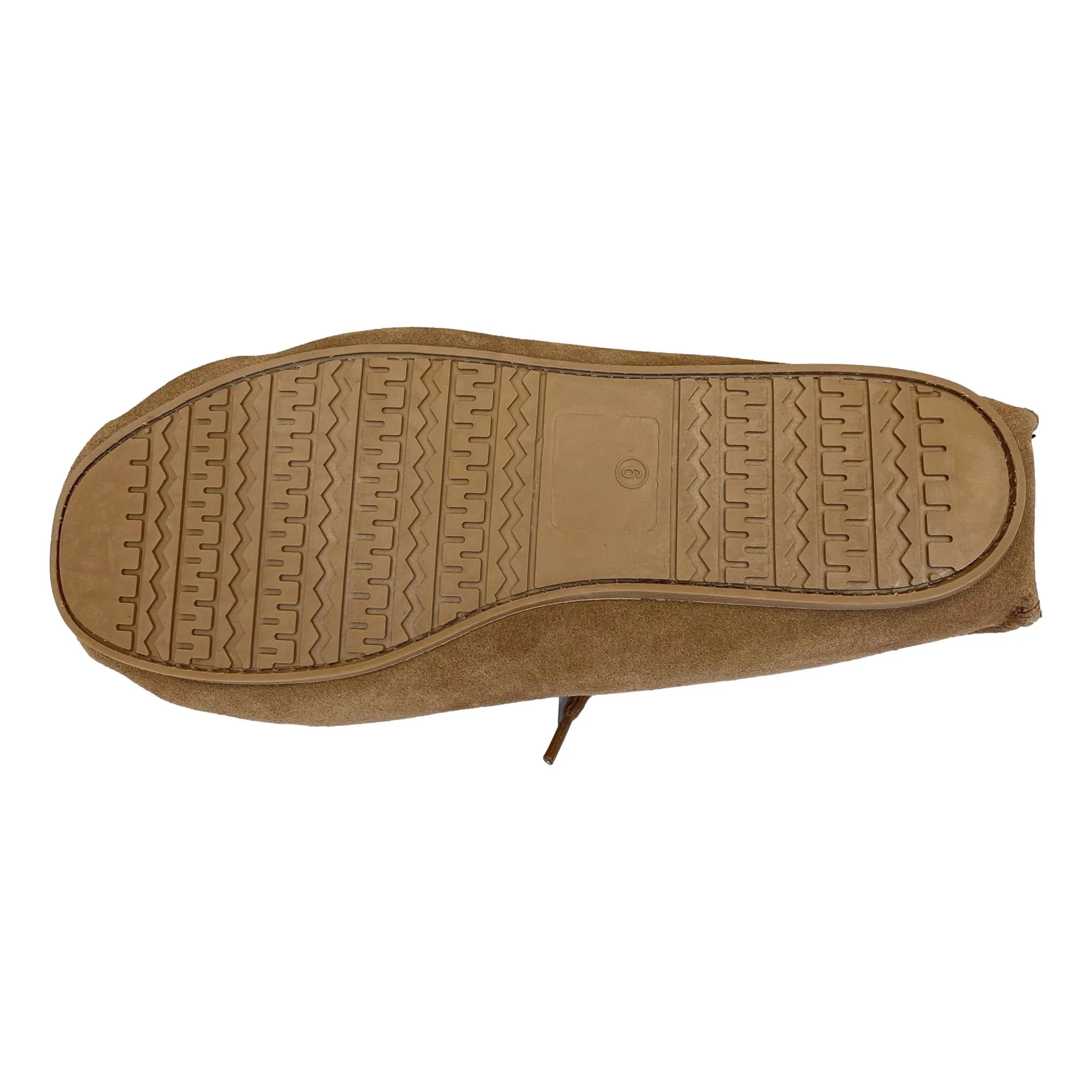 Deluxe Mens 'Leo' Lambswool Moccasin Slippers with Hard Sole - Chestnut - Image 6