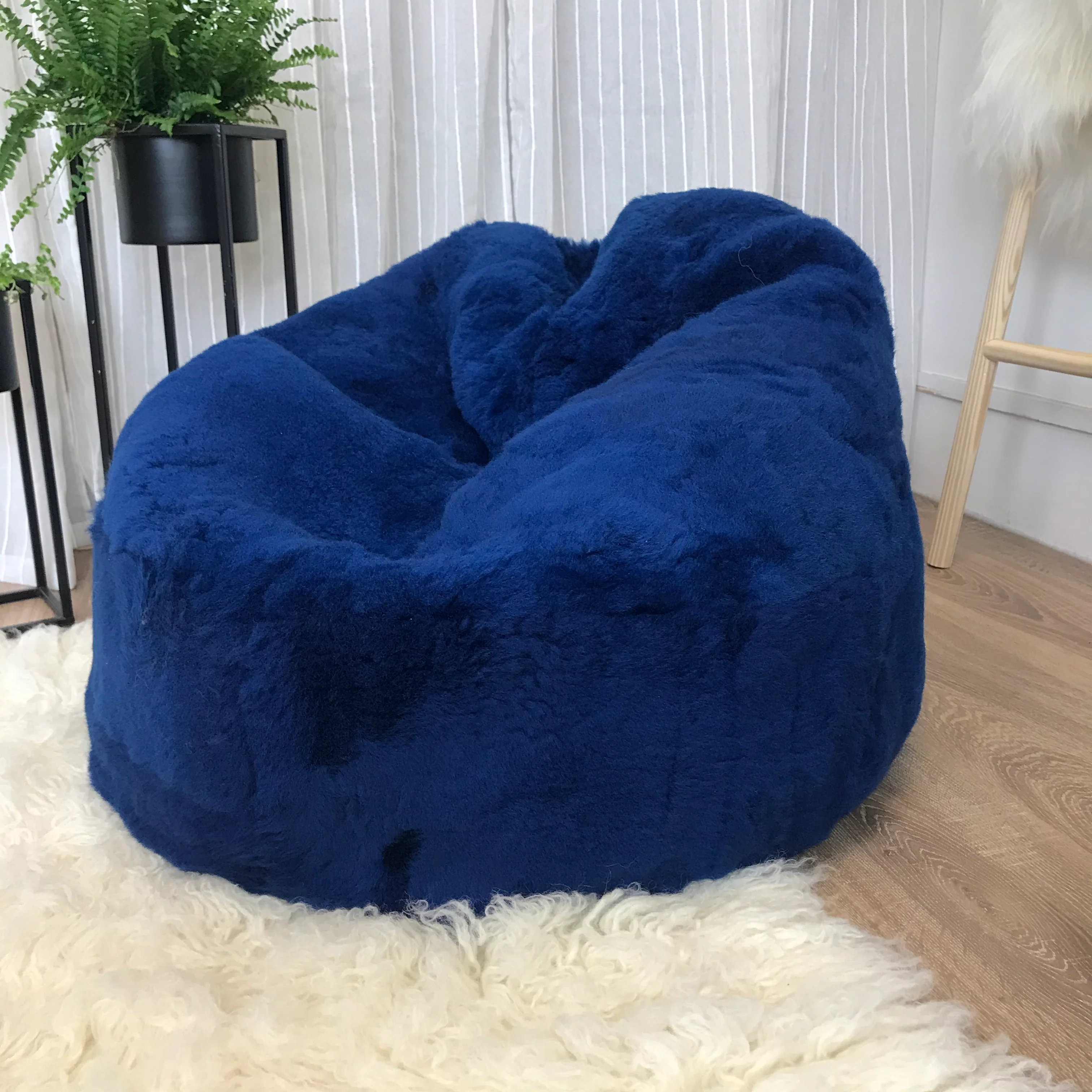 Junior Sheepskin Bean Bag | Icelandic | Blue - Image 4