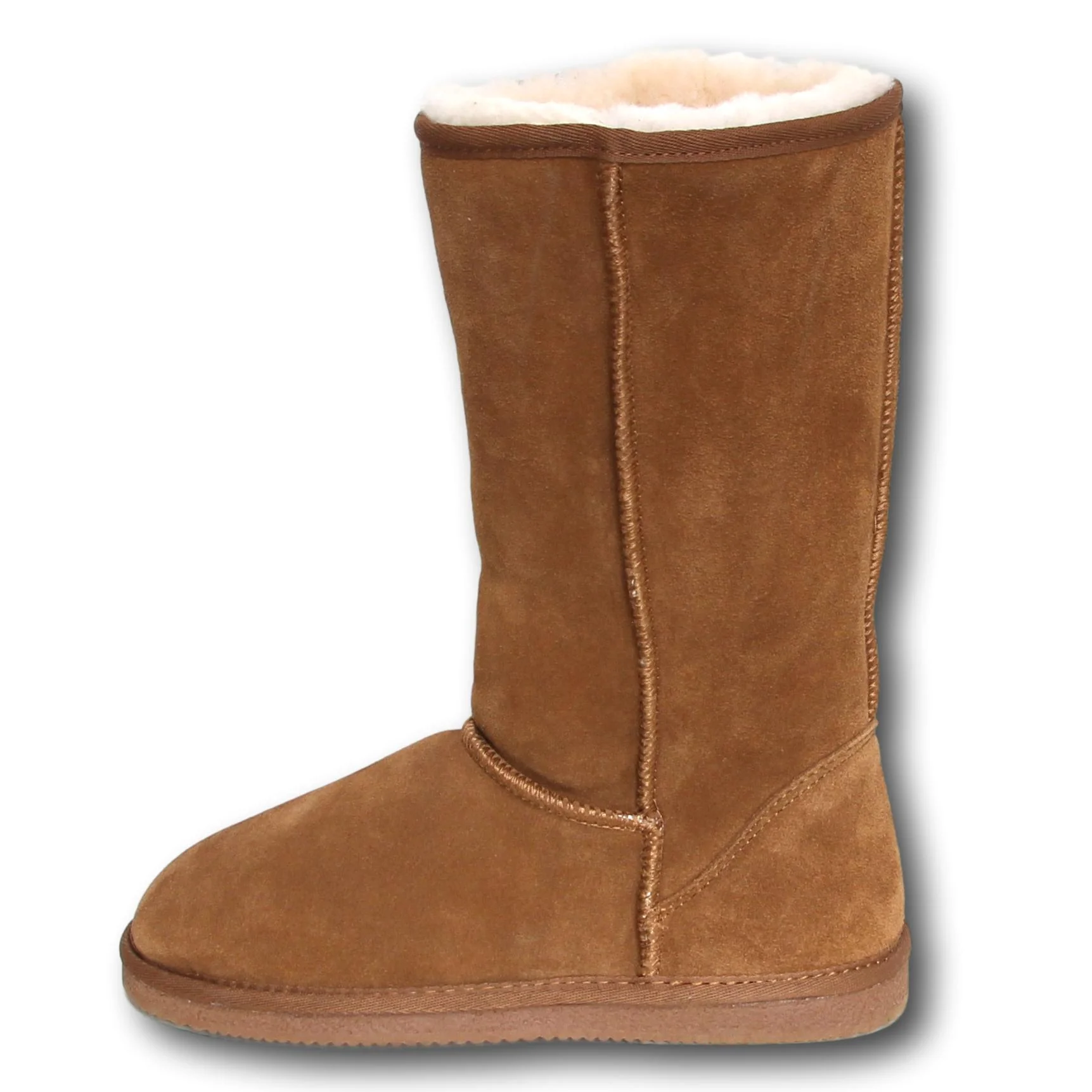 Deluxe Ladies 'Kate' Sheepskin Tall Boots - Chestnut - Image 5
