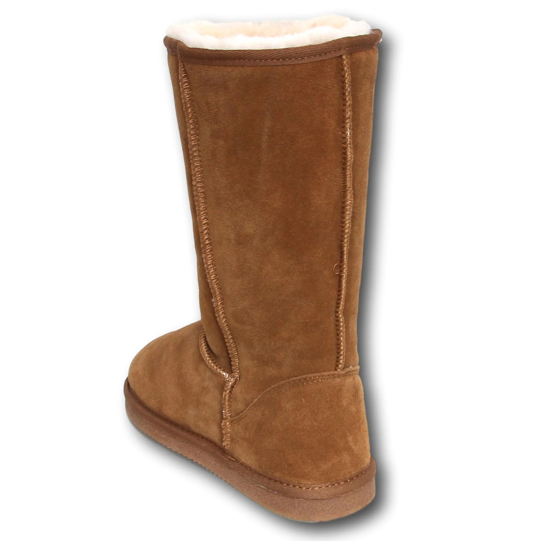 Deluxe Ladies 'Kate' Sheepskin Tall Boots - Chestnut - Image 6