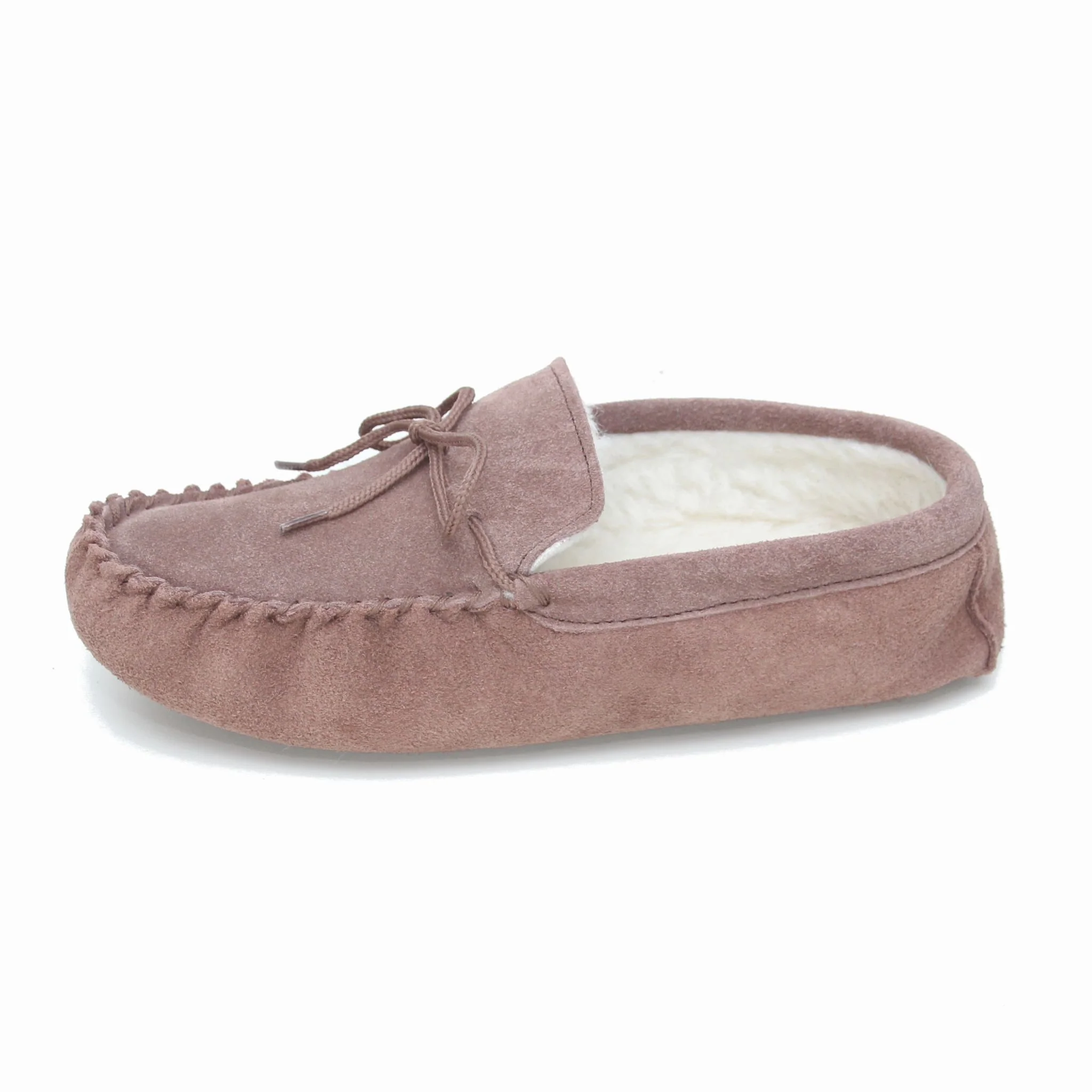 Ladies 'Taylor' Lambswool Moccasin with Soft Sole - Camel - Image 3