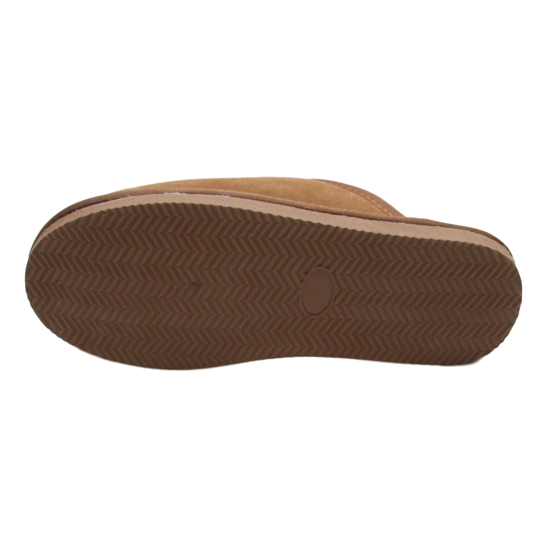 Men's 'Daniel' Lambswool Slipper Mules - Chestnut - Image 3