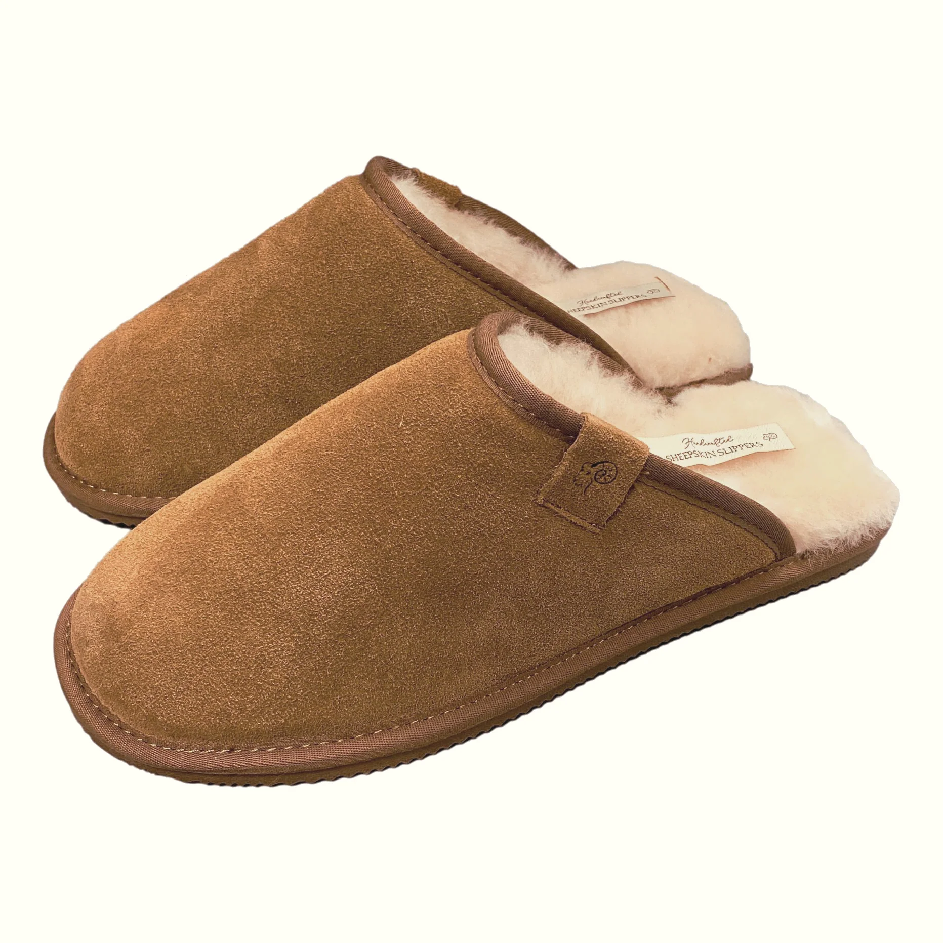 Men's Ellis Sheepskin Lined Slipper Mule - Chestnut/Natural - Image 3