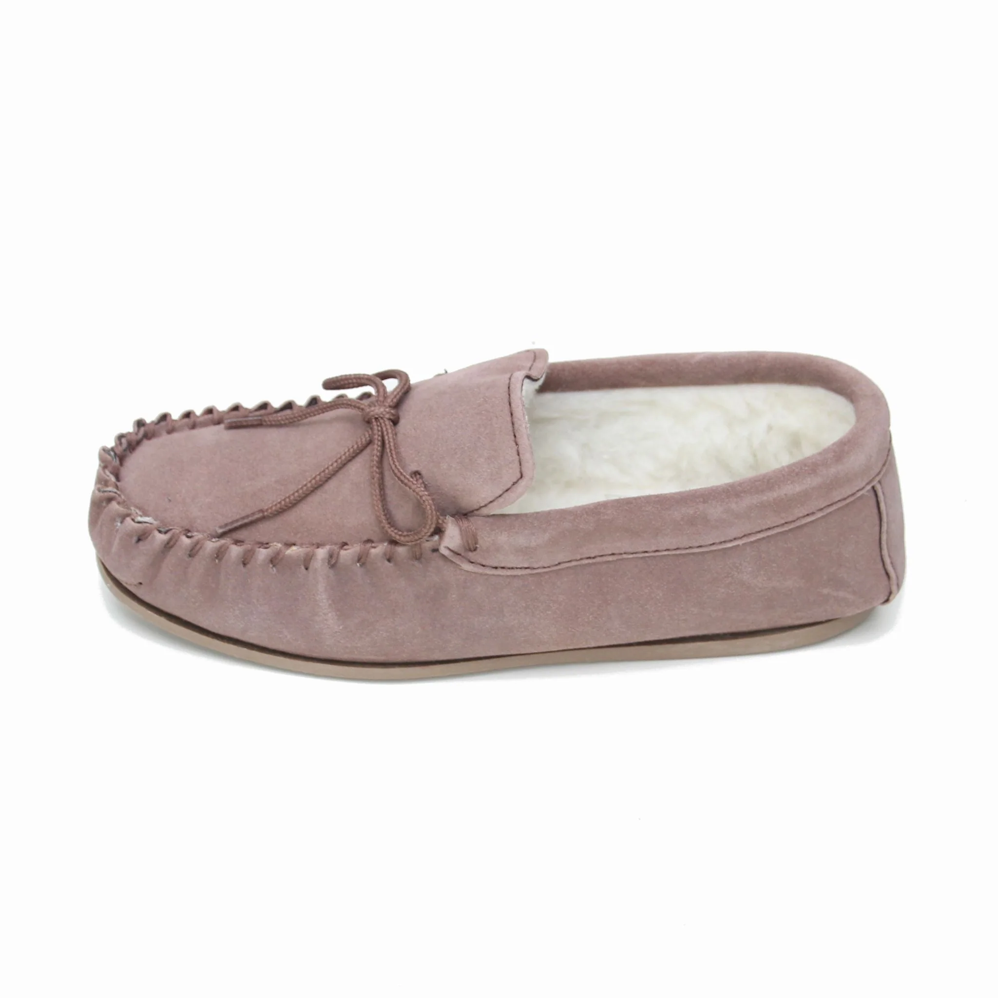 Men's 'Taylor' Lambswool Moccasin with Hard Sole - Camel - Image 3