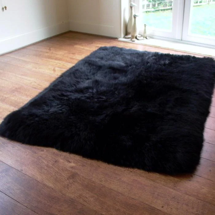 Rectangular Lined Sheepskin Rug 160x110cm - Image 4