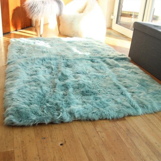 Rectangular Lined Sheepskin Rug 160x110cm - Image 5