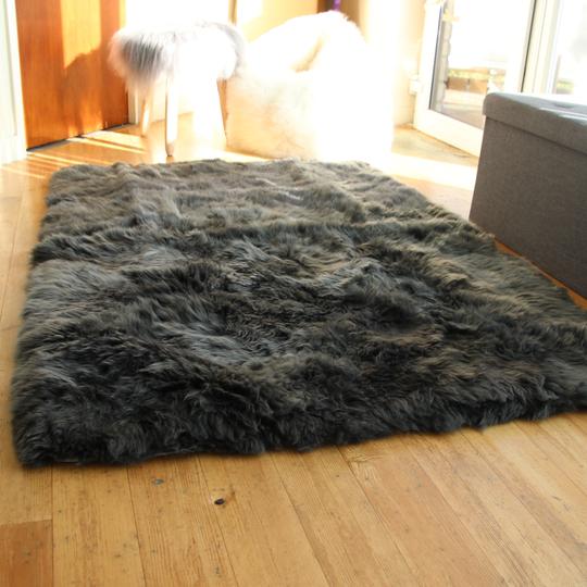 Rectangular Lined Sheepskin Rug 160x110cm - Image 7